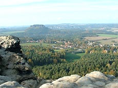 Blick vom Gohrisch auf Kurort Gohrisch