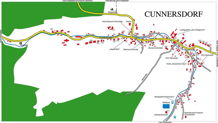 Ortsplan Cunnersdorf