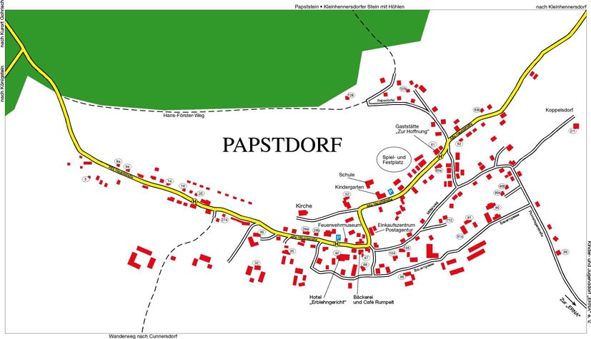 Ortsplan Papsdorf