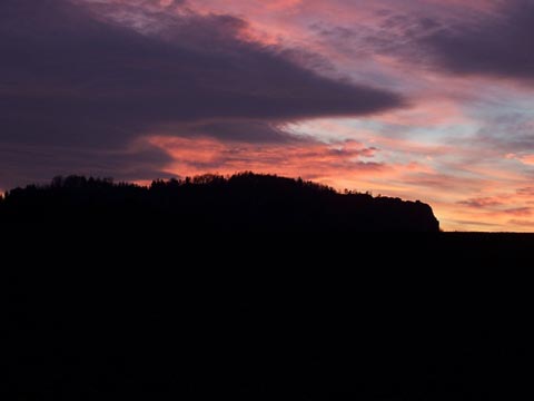 Sonnenuntergang am Pfaffenstein